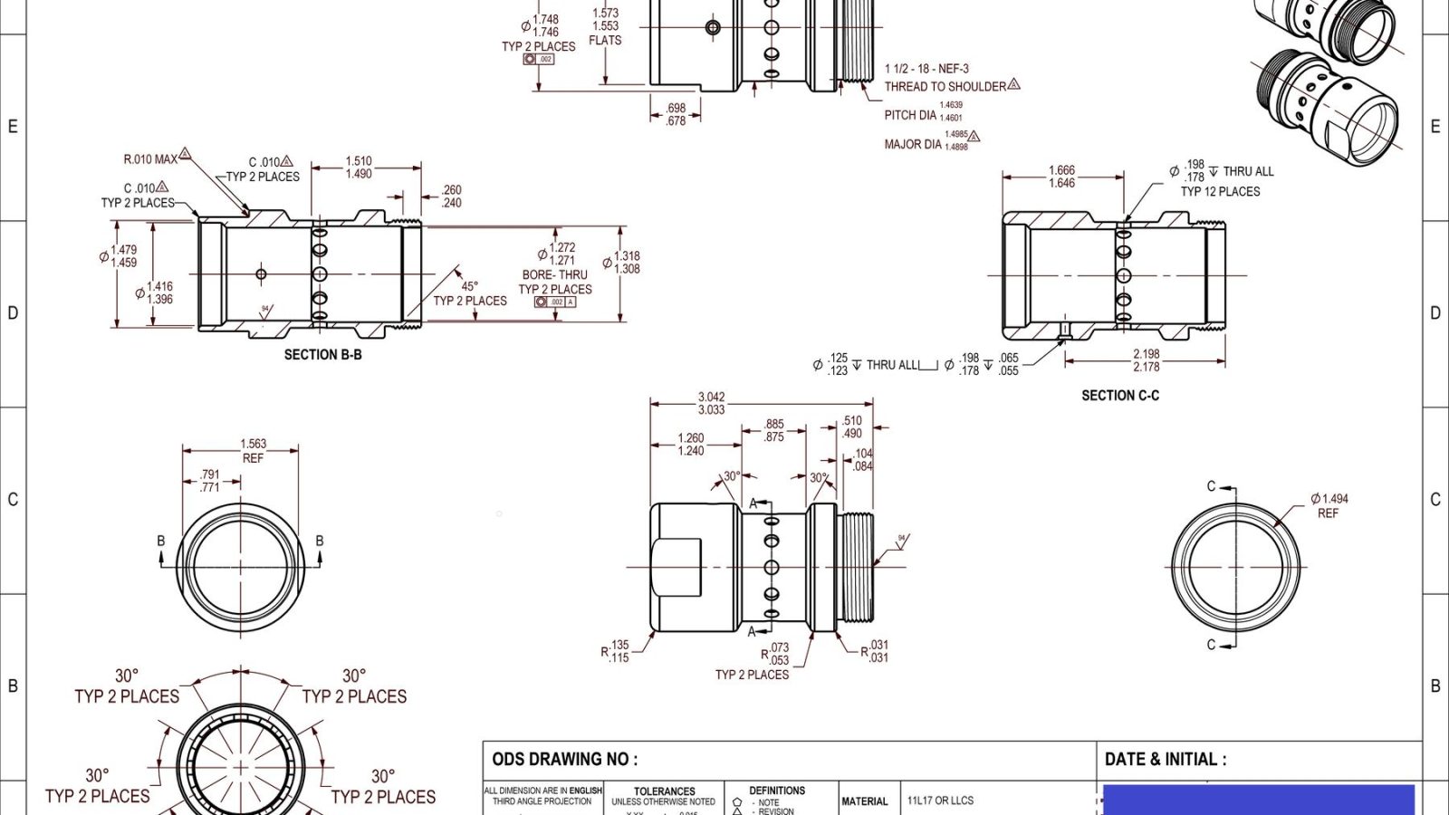 threaded housing coupling